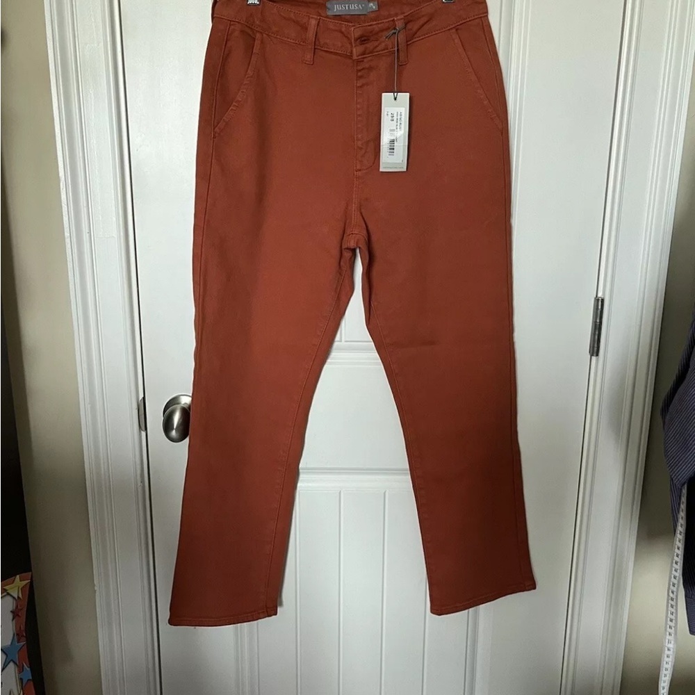 Just USA 29/8 High Rise Slim Straight NWT RUST